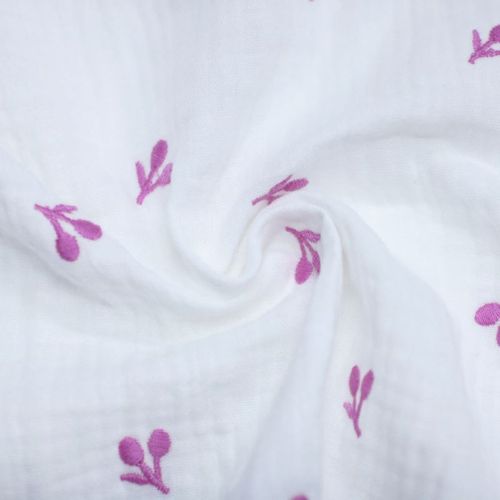 Cotton Double Bordado Cereja
