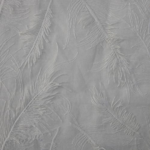 Cotton Bordado 3D Folhas Franjado
